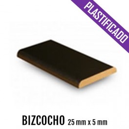 BIZCOCHO MDF PLASTIFICADO 25 mm * 5 mm  2440 mm