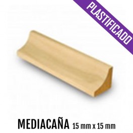 MEDIACAÑA MDF PLASTIFICADO 15 mm * 15 mm 2440 mm