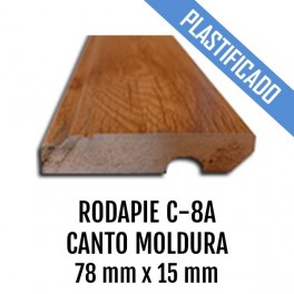 RODAPIE MDF PLASTIFICADO C-8A CANTO MOLDURA 78x15mm 2440 mm