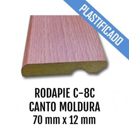 RODAPIE MDF PLASTIFICADO C-8C CANTO RECTO 70x12mm 2440 mm