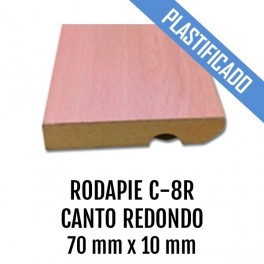 RODAPIE MDF PLASTIFICADO C-8R CANTO RECTO 87x15mm 2440 mm