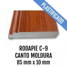 RODAPIE MDF PLASTIFICADO C-9 CANTO MOLDURA 90x10mm 2440 mm