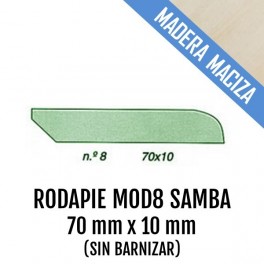 RODAPIE MADERA MACIZA MOD-8 70x10 mm SAMBA 2550mm