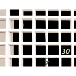 CELOSIA PARA INTERIOR ENRASADA TECHO T30R PINTADA EN BLANCO