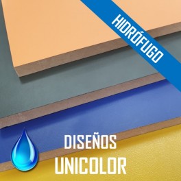 AGLOMERADO HIDRÓFUGO PLASTIFICADO UNICOLORES 2440*1220 mm