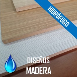 AGLOMERADO HIDRÓFUGO PLASTIFICADO DISEÑOS MADERA 2440*1220 mm