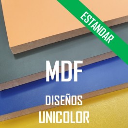 MDF ESTANDAR PLASTIFICADO UNICOLORES 2440*1220 mm (Despiece)