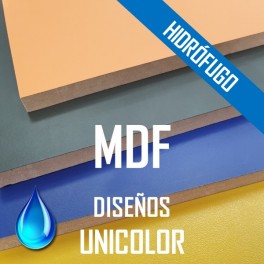 MDF HIDRÓFUGO PLASTIFICADO UNICOLORES 2440*1220 mm (Despiece)