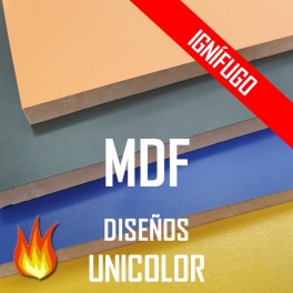 MDF IGNÍFUGO PLASTIFICADO UNICOLORES 2440*1220 mm (Despiece)