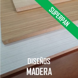 AGLOMERADO ESTANDAR SUPERPAN PLASTIFICADO DISEÑO MADERA 2440X1220mm (Despiece)