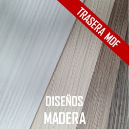 TRASERA MDF PLASTIFICADO UNA CARA DISEÑOS MADERA 2440*1220 mm