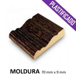 MOLDURA MDF PLASTIFICADO 70 mm * 9 mm 2750 mm