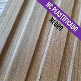 PANEL HC MDF NEGRO ACANALADO PLASTIFICADO 195*15 mm