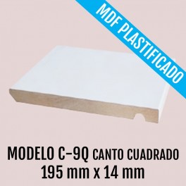 RODAPIE MOD C-9Q CANTO CUADRADO 195 X 14 mm
