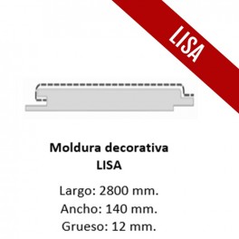 MOLDURA MDF ANTIHUELLA MOD. LISO