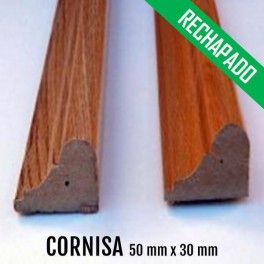 CORNISA MDF RECHAPADO 45 mm * 30 mm CON REBAJE SIN BARNIZAR