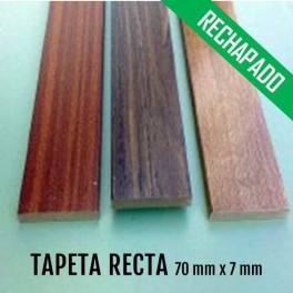 TAPETA RECTA MDF RECHAPADO 70 mm * 7 mm SIN BARNIZAR