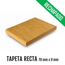 TAPETA RECTA MDF RECHAPADO 70 mm * 9 mm SIN BARNIZAR